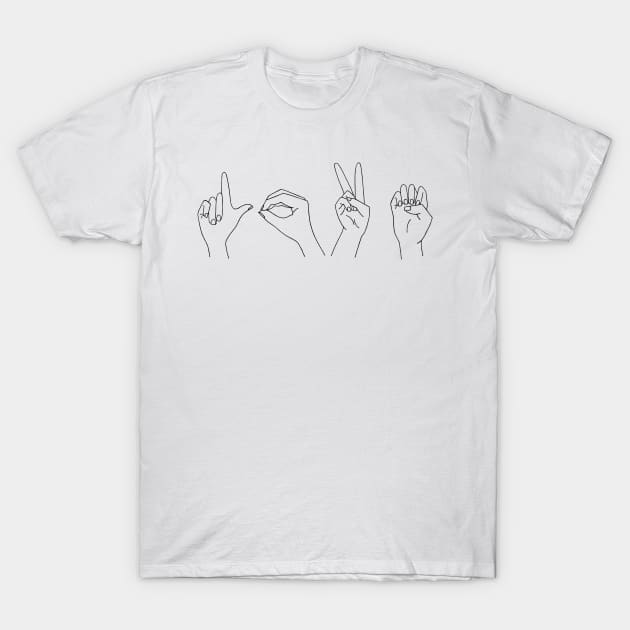 LOVE Hands II T-Shirt by themintgardener